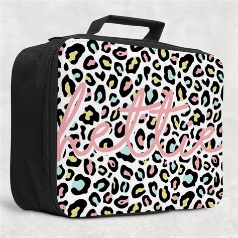 Personalised Lunch Box Pastel Leopard Personalised Etsy Uk