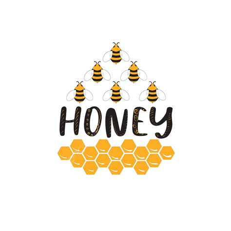 Logo Madu Dengan Lebah Dan Sarang Madu Lebah Madu Sederhana Vektor