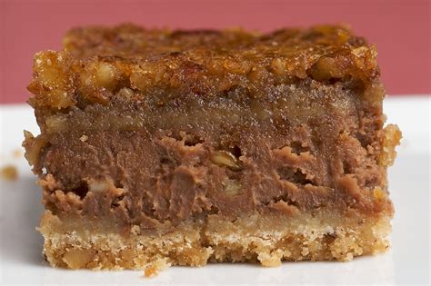 Step 2 beat eggs, sugar, salt, margarine, and syrup with hand beater. Chocolate Pecan Cheesecake Bars - Bake or Break
