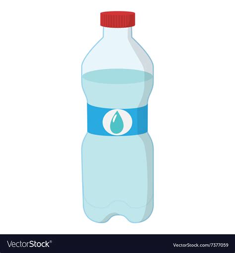 Plastic Bottle Of Water Cartoon Icon Royalty Free Vector