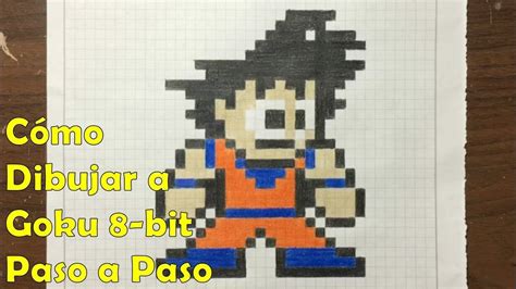 Cómo Dibujar A Goku En 8 Bit O Pixel Art Tutorial Paso A Paso Dragon