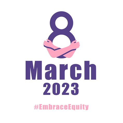 International womens day concept poster. Embrace equity woman