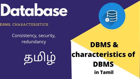 Characteristics Of Dbms Tamil Database Concepts Dbms Youtube
