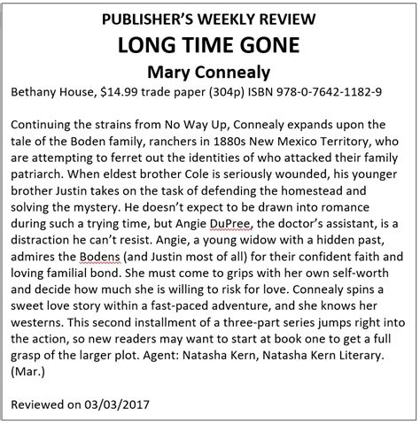 Long Time Gone Mary Connealy