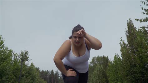 Fat Girl Runs Along Road Stock Footage Sbv 327480195 Storyblocks
