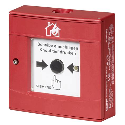 Pulsador De Alarma Manual Direccionable Fdm223 Ex Siemens Fire Safety Atex Para
