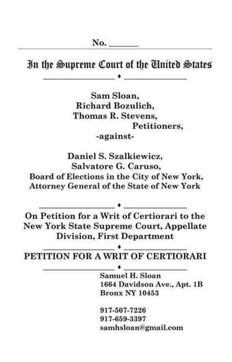 How Do You File A Petition For A Writ Of Certiorari