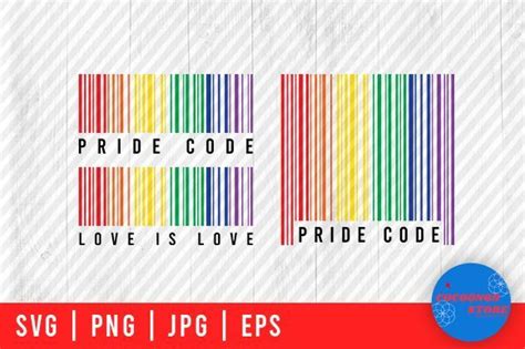 Rainbow Barcode Pride Lgbtq Rainbow Svg Graphic By Cocoon Store