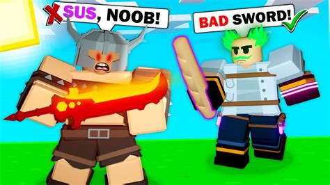 The Best Weapon In Roblox Bedwars Youtube