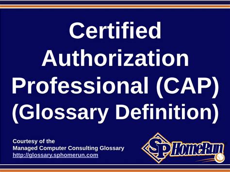 Pdf Certified Authorization Professional Cap Glossary Definition