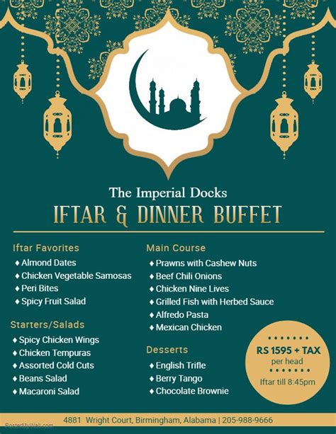 Iftar Buffet Menu Design Iftar Desain Menu Ramadan