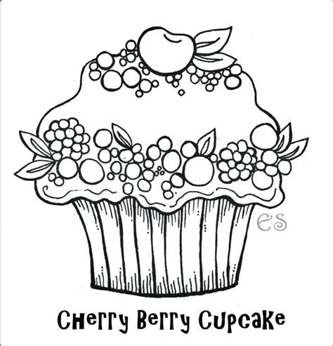 Unicorn and stars free printable coloring page. Simple Cupcake Drawing at GetDrawings | Free download