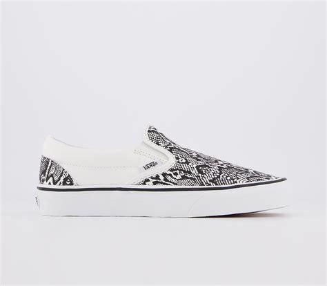 Vans Vans Classic Slip On Trainers White True White Python Womens