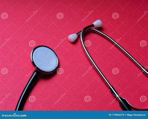 Modern Stethoscope With One Sided Head Chestpiece With Diaphragm On A