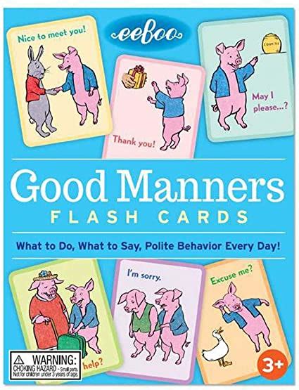 Jp Good Manners Eeboo Good Manners Flash Cards おもちゃ