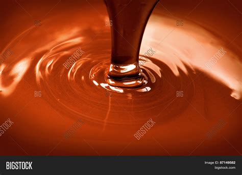 Chocolate Flow Close Image And Photo Free Trial Bigstock