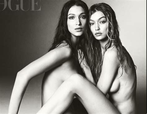 Babes In Crime Gigi And Bella Hadid Pose Completely Naked For