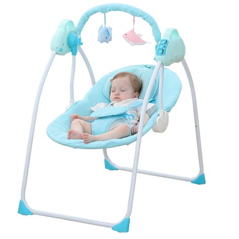 Create a personal lounge area for yourself indoors or outdoors with this hanging egg swing chair. WBPINE Baby Swing Cradle Automatic Portable Rocker Chair with Music (Blue) Without Remote ...