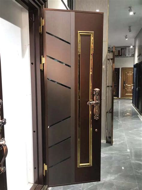 Ss 201 304 Stainless Steel Door Luxury French Design Copper Color