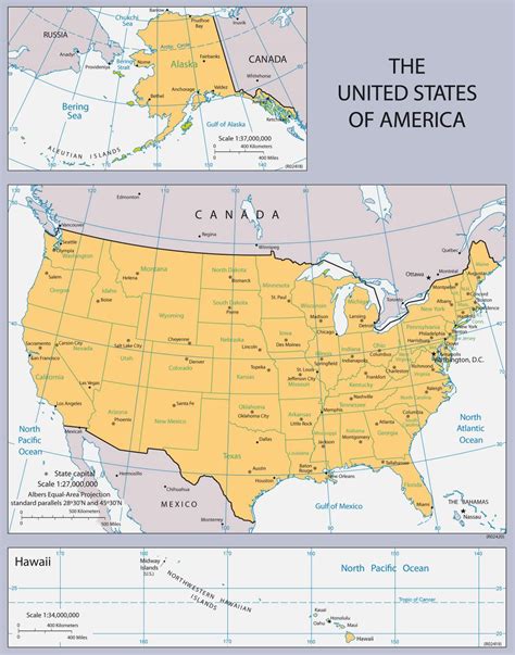 United States Political Map Printable