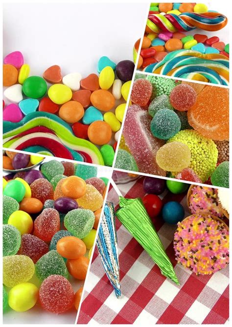Candy Sweet Lolly Sugary Collage Stock Image Image Of Berry Close