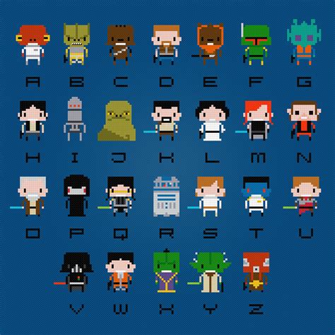 I find it takes my10 year old longer to backstitch her projects than it does to cross stitch them, so we're just sticking to the cross stitch for now. Star Wars Cross Stitch Alphabet Pattern