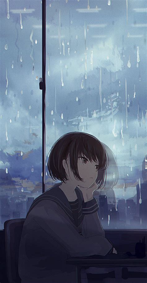 Anime Raining Background Hd Anime Rain Wallpapers For Free Download
