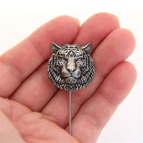 Stick Pin Tiger Lapel Pin Tiger Brooch For Suite Tiger Jewelry Etsy
