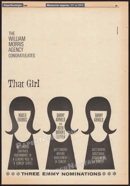 That Girloriginal 1968 Trade Ad Tv Promo Postermarlo Thomasdanny Arnold 2499 Picclick