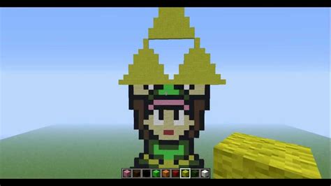 Check spelling or type a new query. Minecraft Pixel Art - Link holding up the Triforce - YouTube