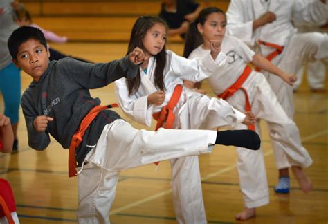 For generations, the conventional wisdom. Karate class at the Downtown Anaheim Youth Center, part of ...