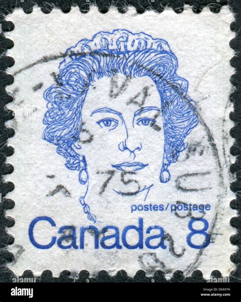 canada circa 1973 postage stamp printed in canada shows queen elizabeth ii circa 1973 stock