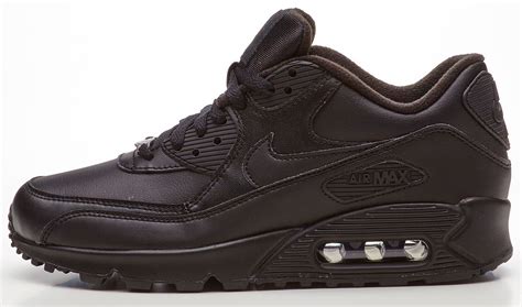 Nike Air Max 90 Leather Black Trainers 302519 001 Ebay