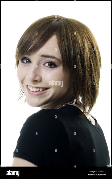 Portrait Of A Teenage Girl Smiling Stock Photo Alamy
