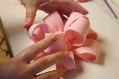 How To Make A Poofy Bow Fondant Or Gum Paste Part 2 Gender Reveal Cake Fondant Bow