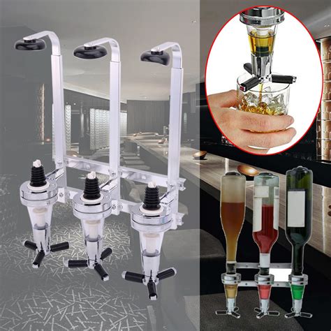 3bottle Liquor Dispenser Bottle Bar Wine Alcohol Shot Pourer Spirit