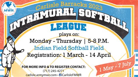 View Event 2023 Intramural Softball League Carlisle Barracks