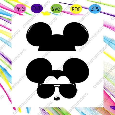 Mickey Mouse With Sunglasses Svg Disney Svg Mickey Svg Cherishsvgcricut