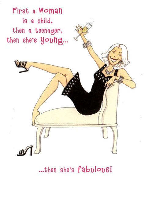 Funny Birthday Card For Her Then She S Fabulous Happy Birthday Friend Birthday Humor Funny