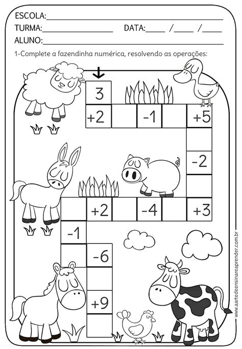 Documentos similares a actividades para el preescolar. Atividade Pronta - Fazendinha Numérica | Actividades escolares, Matematicas infantil ...