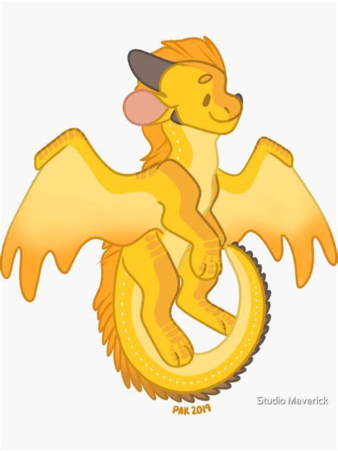 Sunny Wof Wings Of Fire Sticker For Sale By Studiomaverick Redbubble