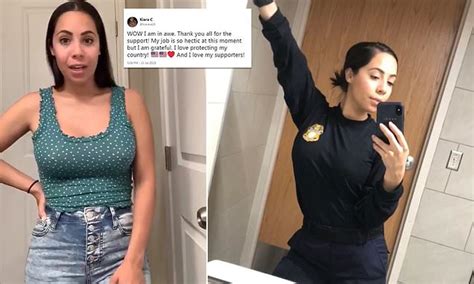 latina border patrol agent dubbed ice bae brushes off social media attacks daily mail online