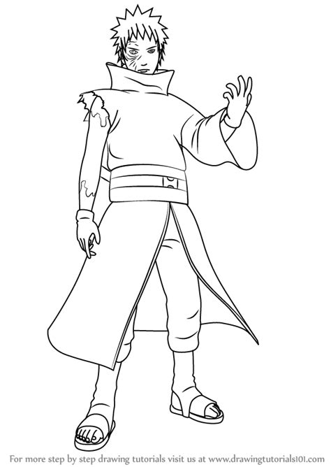 Step by Step How to Draw Obito Uchiha from Naruto ...