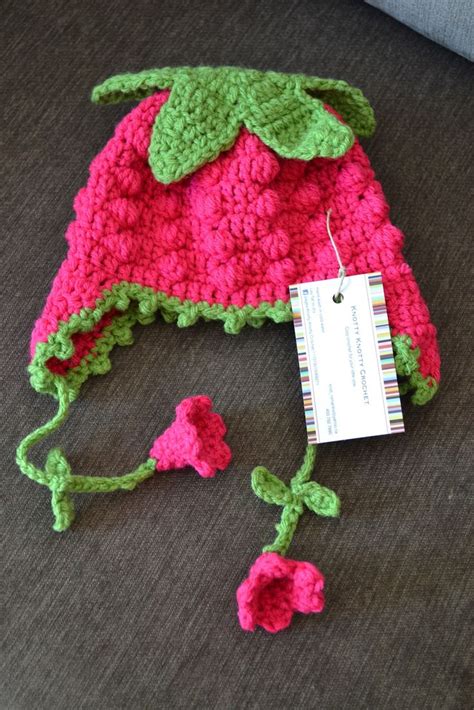 Knotty Knotty Crochet Sweet Strawberry Hat Free Pattern Crochet