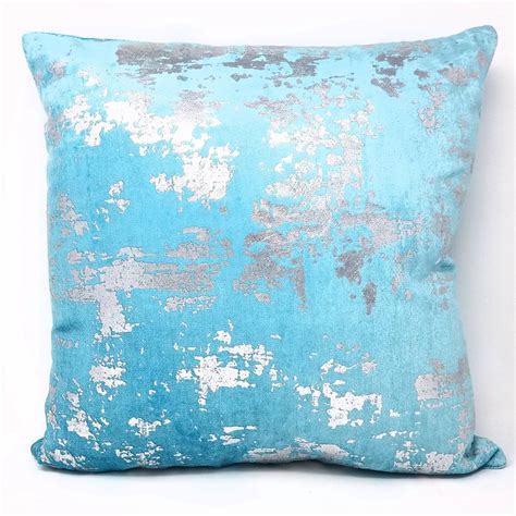 Princess Pillow Aqua Blue Sky And Silver Decorative Throw Pillow