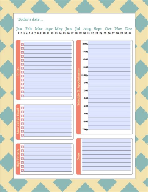 Download Daily Schedule Planner Templates Pdf Word Excel Wikidownload
