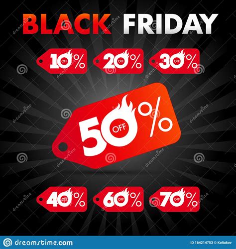 What Is The Usual Discount On Black Friday - Black Friday Sale Banner with 50 Off Discount Red Label Stock Vector