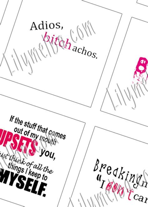 Sarcastic Quotes Sayingsdigital Collage Sheet Instant Etsy