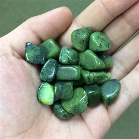 Tumbled Nephrite Jade Specimen Inspirit Crystals