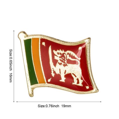 Sri Lanka National Flag Lapel Pin Sri Lanka Flag Lapel Clothes Sri